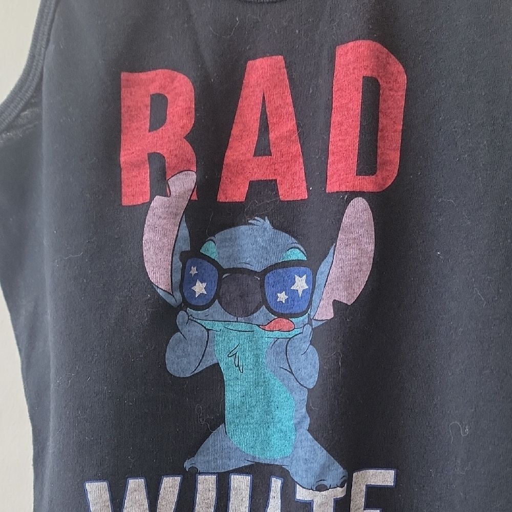 Disney Black Tank Top with Stitch and Patriotic Colors - Picture 3 of 10